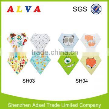 New Pattern Super Absorbent Cotton Bandana Bibs for Baby Wholesale High Quality Baby Bibs                        
                                                                                Supplier's Choice