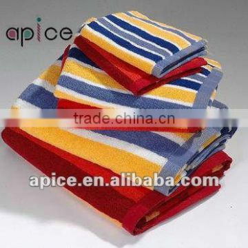 sport towel of colour bar yarn dyed