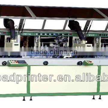 Automatic 3-colour cylinder UV glass bottle printing machine LCB-120UV-3 auto silk screen printing machine