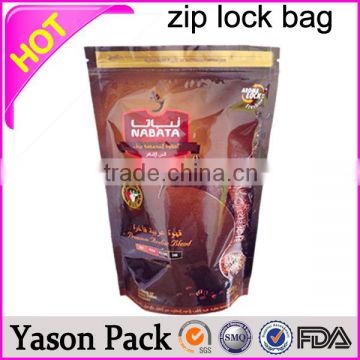 Yason hot alu foil stand up zipper bag for snack with window aluminum foil pouches with zipper 100mg 400mg hookah blast herbal i