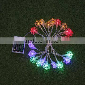 2m snowflake outdoor use battery operated led string light