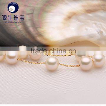 AAA Grade White Fresh Water Pearl Latest Design Gold Jewellery Bangles