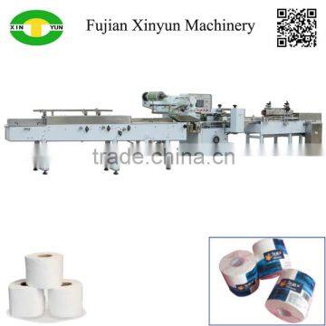 Full automatic sinle roll toilet paper wrapping machine