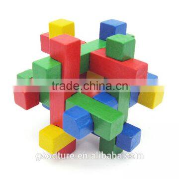 Wooden IQ Intelligent Puzzle Magic Puzzle Kongming Lock Brain Teaser Model Number GAD1099