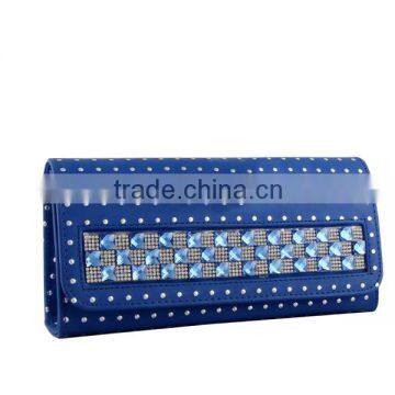 unique design crystal design EV2122 bag woman's clutch bag blue decoration handbag clutch clouthes and shoes