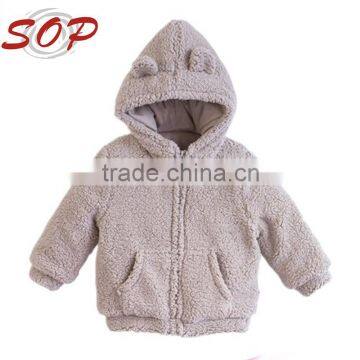 custom baby zipper infant wear hoodies with ears