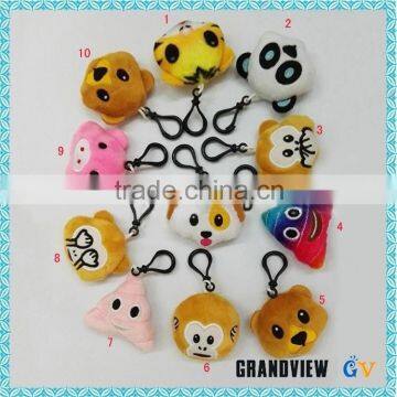 Fashionable Plush Emoji Keychain Decorative Animal Plush Keychain