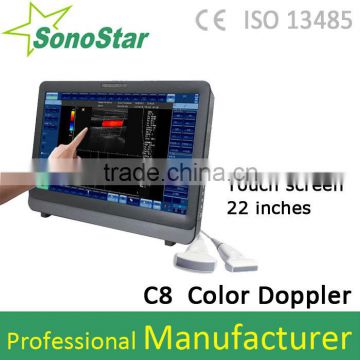 C8 22" Touch Screen Portable Color Doppler Ultrasound System