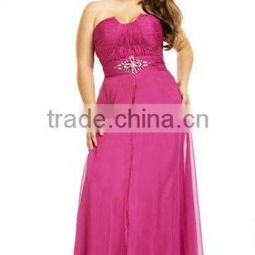 Elegant Plus Size Sash Beaded Groom Bridal Dress PT-164