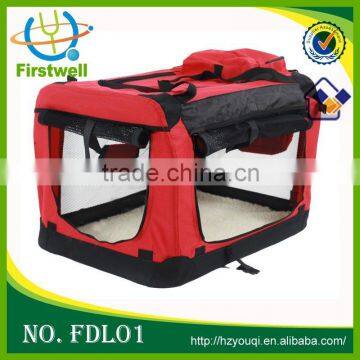 Red Soft-Sided Medium Folding Pet Travel Carrier Pet Crate