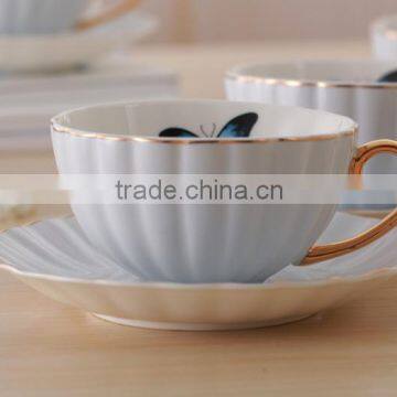Porcelain Tea Cup and Saucer Coffee Cup Set With Saucer and Spoon