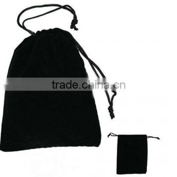 Black velvet pouch bags/Black Velvet drawstring packaging bag