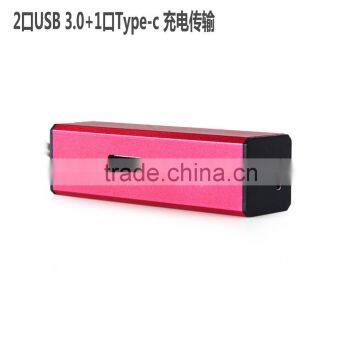 2 in 1 USB 3.1HUB Type-C to 2 Ports USB 3.0 & 1 USB 3.1 Type-C Charging / Data HUB Adapter for MacBook photo-6