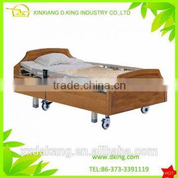 multifunction electric hospita bed with wooden metral