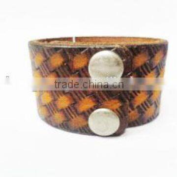 Wholesale brown leather bracelet handmade leather bracelet