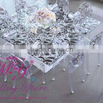 newly wedding polycarbonate no arms chair/antique chair without arms