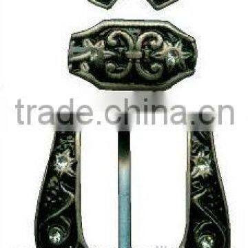 Belt Buckle for Leather Products With Metal Loop and Tip Clip photo-3