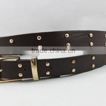 2015 New Style Hot-sale Fashion PU Belts With Two Line Rivets photo-2