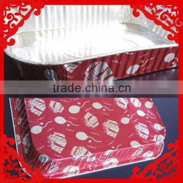 HAOYUAN airline aluminium foil container and lid for food packing or kitchen use