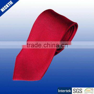 Custom plain color hand made woven polyester necktie