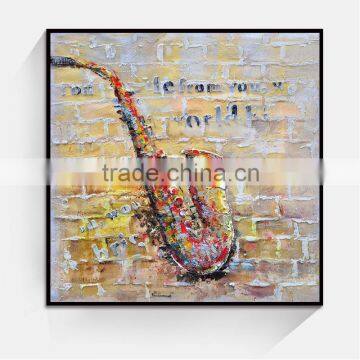 Music Guitar Canvas Oil Painting for Living Room Decorative