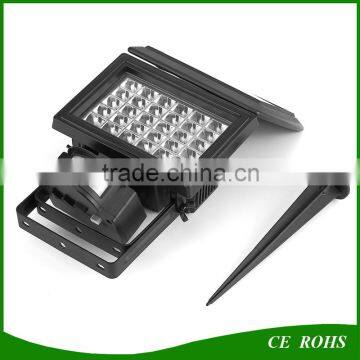 Full Function Stake Solar Powered Outdoor LED Flood Light 30leds High Lumen