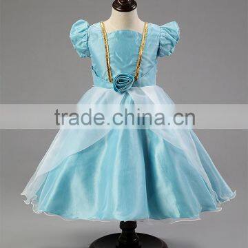 yiwu koya factory Boutique latest lace design frock dress for baby girls frozen elsa dress wholesale children girl dress