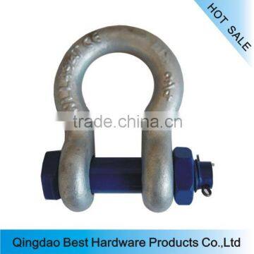 Factory supply US Type Upset bow shackle with safety pin