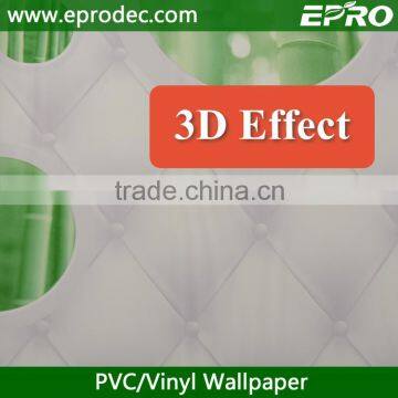 Washable modern design pvc 3d wallpaper for office