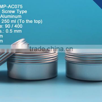 250g Aluminum Screw Container, 250ml Aluminum Screw Tin Can, 11oz 250g Aluminum box