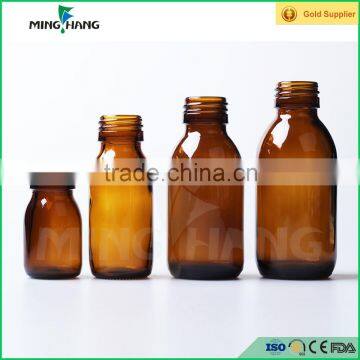 100ml high quality amber syrup glass bottle with screw cap