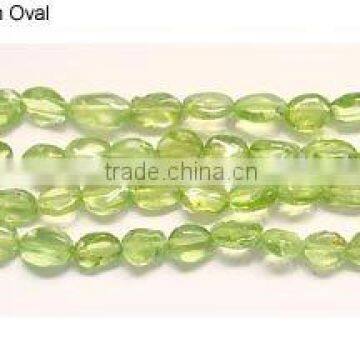 Peridot Smooth Oval Beads