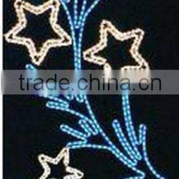 Fancy led blue leaf shape and star motif light