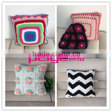 hand crochet cushion, cushions cover bedding set , crochet decorative cushion pillow