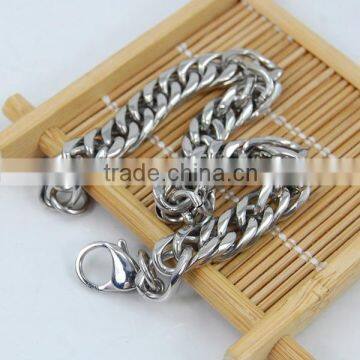 Heavy Metal Cuban Curb Link Chain Men's Bracelet Stainless Steel 22cm Length photo-2