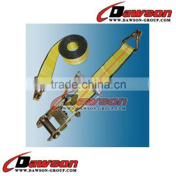 China Supplier 4'' x 11' Ratchet Tie Down Cargo Lashing Belt with Wire Hook