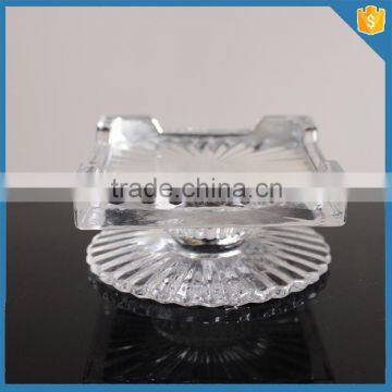 clear footed glass crystal cake stand