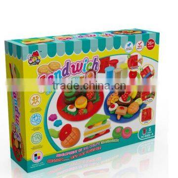 Best selling childrens plasticine game sandwich non-toxic modeling clay