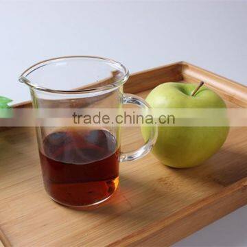 200ml china factory best seller kitchenware borosilicate measuring scale glass cup with handle