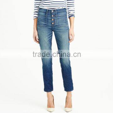 ladies high waist crop jeans