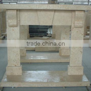 artificial stone fireplace