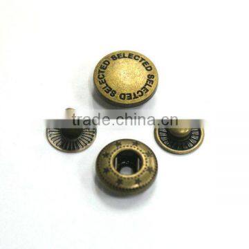 Custom logo press snap button for Jacket/Casual clothes