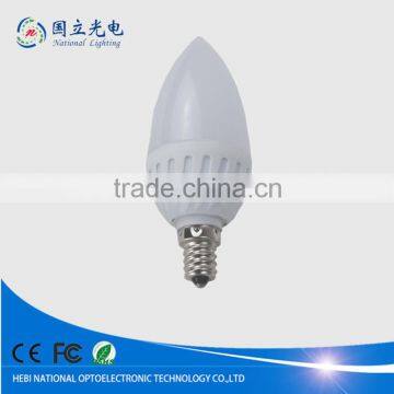 e14 led candle bulb 3W led candle light bulbs conductive plastics Housing