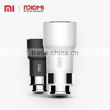 Roidmi wholesale multi-function Fashional Design Bluetooth 2 port wireless dual port usb car charger with output 5V 2.4A 2nd gen