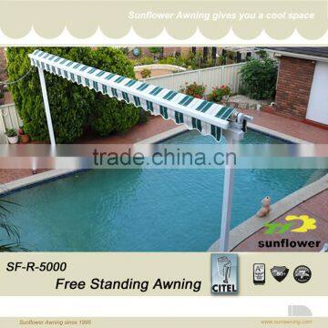 SF-R-5000 Manual and Remote Control Free Standing DIY Awning