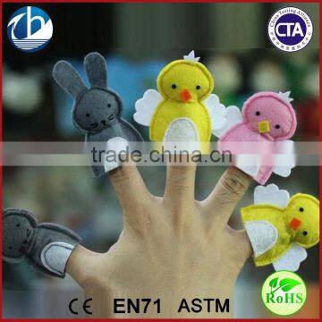 OEM Factory Mini Puppet Cute Animal Felt Plush Finger Puppet,Plush Felt Finger Puppet