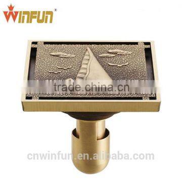 Bathroom Brass shower Anti-Odor Floor drain Antique Bronze finish Fashion design Nice quality