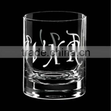 Hand blown whisky glass with decoration,drinking glass