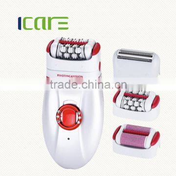 Rechargeable 3 in 1 Lady Shaver Set With Massage Function/epilator