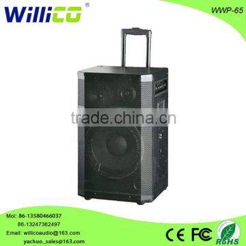 Fashion design nice look wooden speaker with trolley